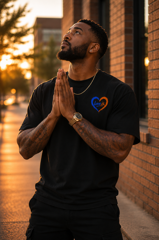 love is. Because GOD is. | Faith-Based Christian Graphic Tee