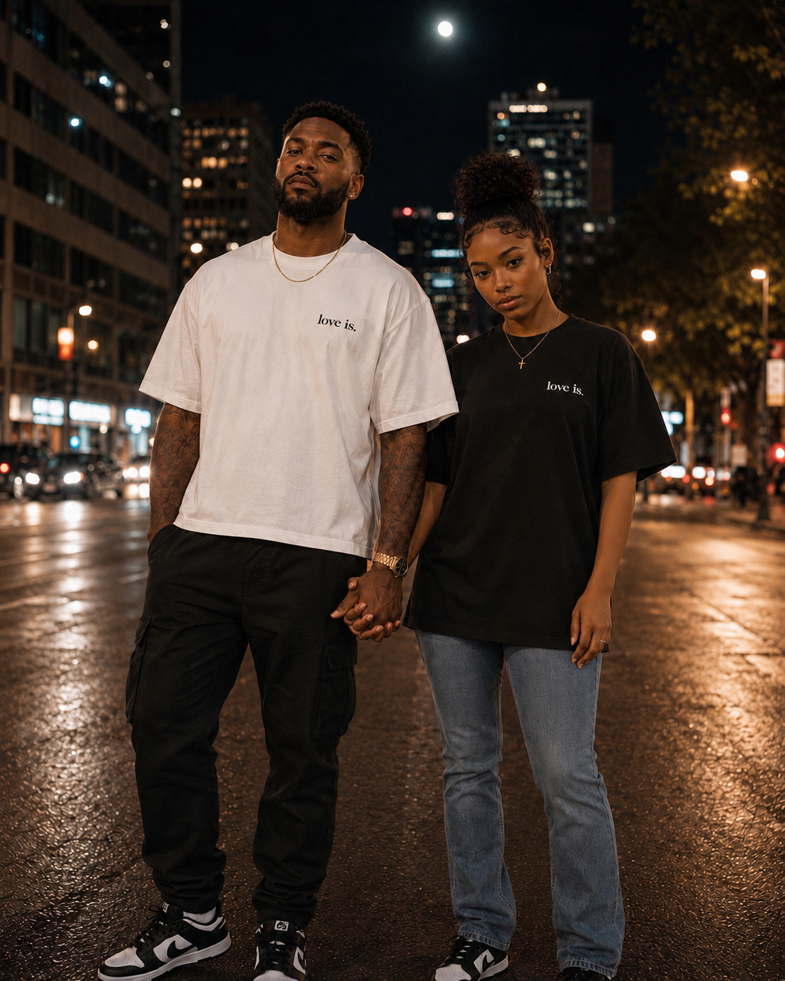 love is. Patience Kindness Faith Oversized Faded T-Shirt | Christian Streetwear