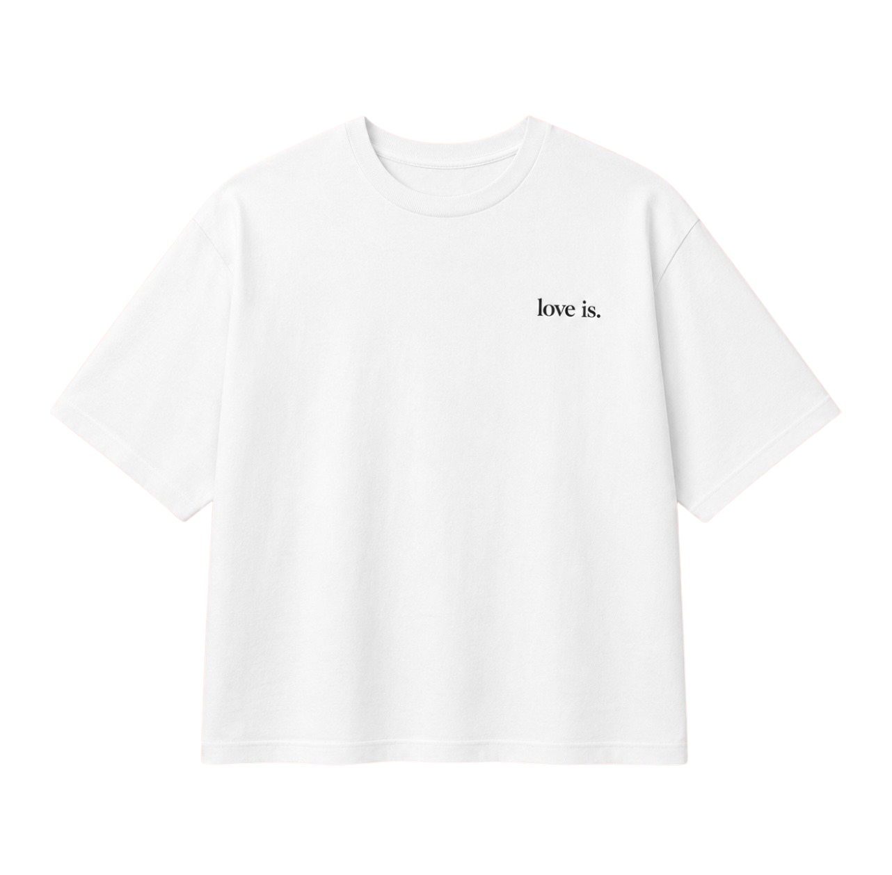 love is. Patience & Kindness Oversized White T-Shirt | Christian Streetwear