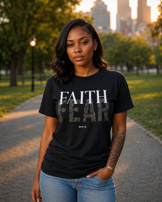 Faith Over Fear T-Shirt | Inspirational Christian Graphic Tee | Motivational Unisex Shirt