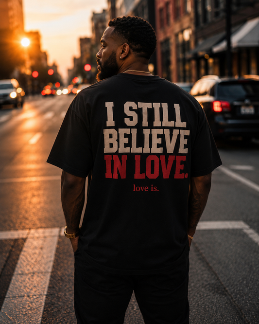 I Still Believe in Love Oversized Heavyweight T-Shirt