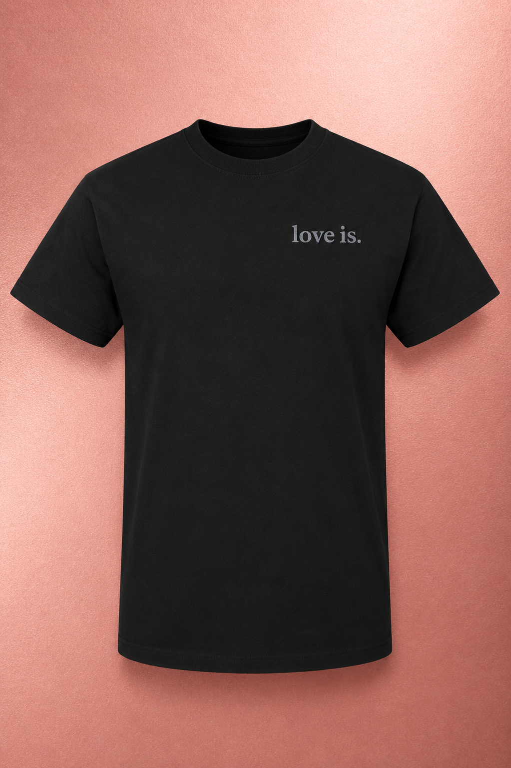 Black oversized healing graphic tee with the "Even the Coldest Heart Was Once Warm" cracked heart design on the back
